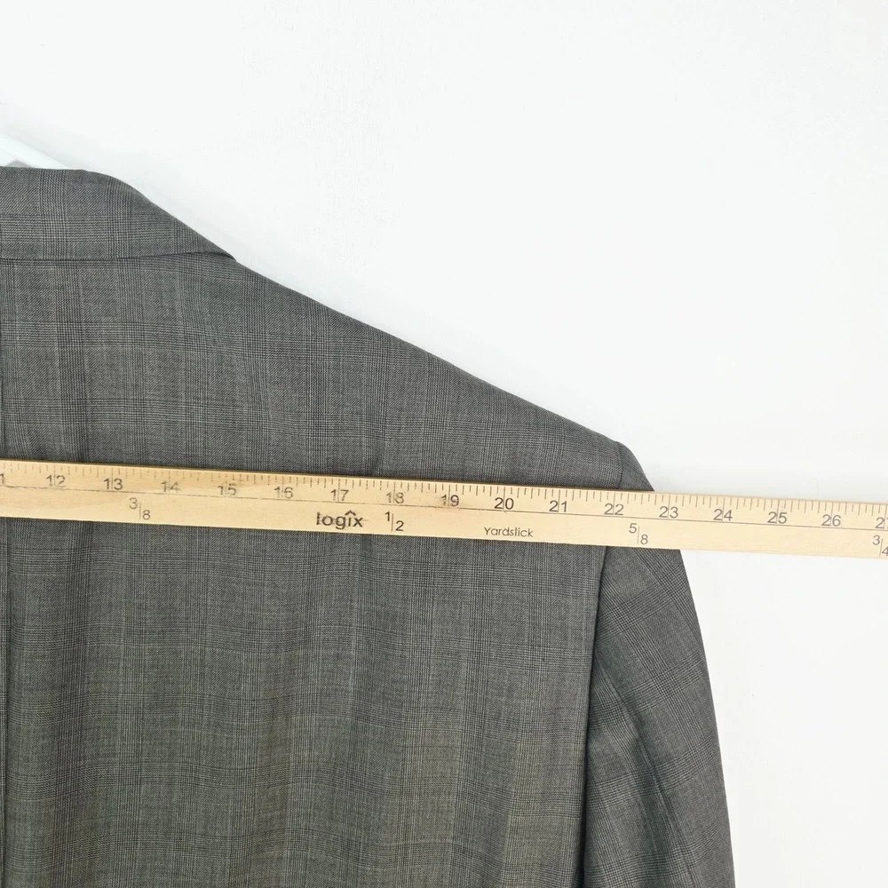 Jos. A. Bank Mens 54L Gray Glen Plaid Two Button Blazer Sport Coat Single Vent